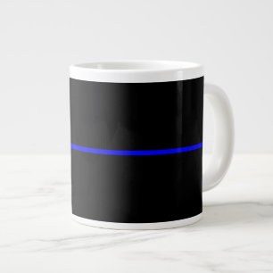 Symbolische Thin Blue Line-Grafik Jumbo-Tasse