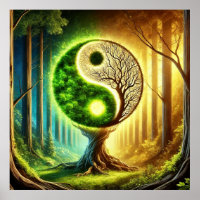 Symbolischer Baum mit Yin Yang Design