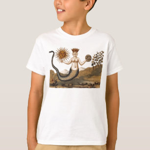 Symbolisches Alchemy Tee Shirt mit Sonne und Mond