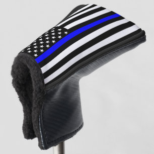 Symbolisches Design der Thin Blue Line US-Flagge Golf Headcover