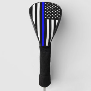 Symbolisches Design der Thin Blue Line US-Flagge Golf Headcover