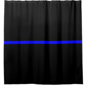 Symbolisches Thin Blue Line-Grafikdesign Duschvorhang