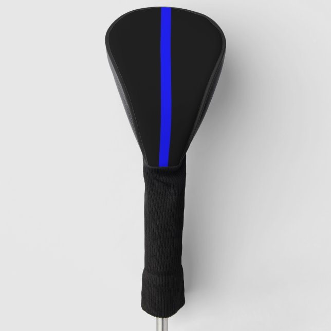 Symbolisches Thin Blue Line-Grafikdesign Golf Headcover (Vorderseite)