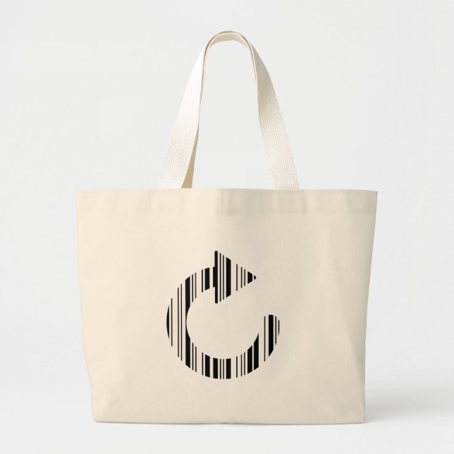 SYMBOLLEISTE NEU LADEN Computer-Barcode-Muster Jumbo Stoffbeutel (Vorne)