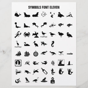 SYMBOLS 11 - Zazzle-Schriftart-Beispiel Briefkopf