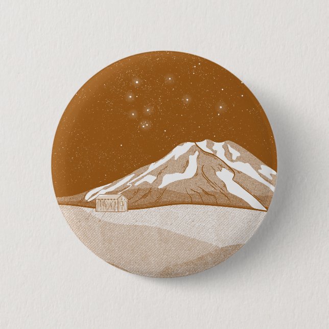 Syme Hut Mount Taranaki Button (Vorderseite)