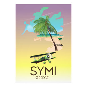 Symi Greece Reiseplakat Fotodruck