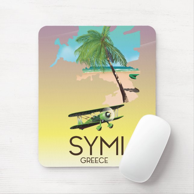 Symi Greece Reiseplakat Mousepad (Mit Mouse)