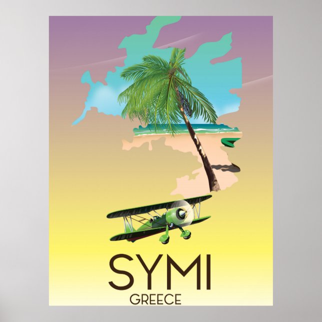 Symi Greece Reiseplakat Poster (Vorne)