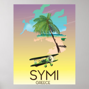 Symi Griechenland Reiseplakat Poster