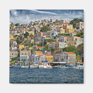 Symi, griechisches Stadtbild Magnet