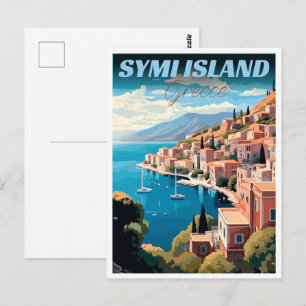 Symi Island in Griechenland Geschenke Postkarte