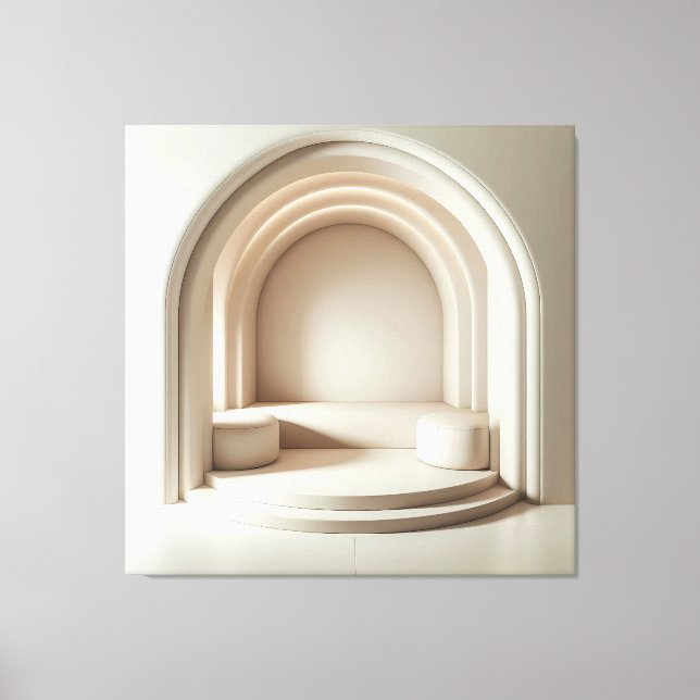Symmetric Arch Stairway Leinwanddruck (Vorderseite)