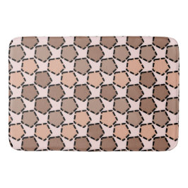 Symmetric Brown Pentagons mit gestrichelten Grenze Badematte