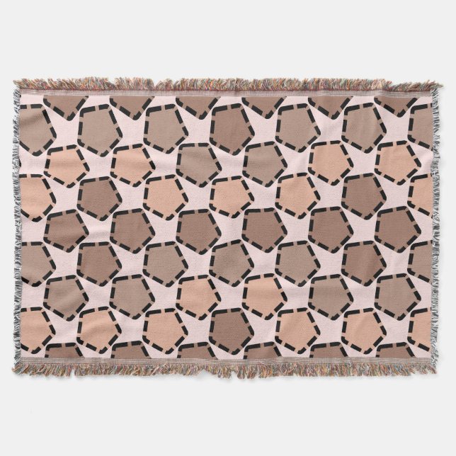 Symmetric Brown Pentagons mit gestrichelten Grenze Decke (Vorderseite)