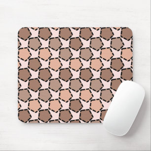 Symmetric Brown Pentagons mit gestrichelten Grenze Mousepad