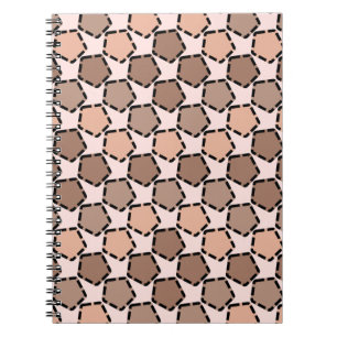 Symmetric Brown Pentagons mit gestrichelten Grenze Notizblock