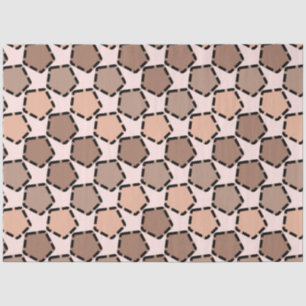 Symmetric Brown Pentagons mit gestrichelten Grenze Seidenpapier