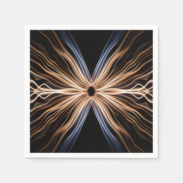 Symmetrical Burst of Energy Light Design Serviette (Vorderseite)