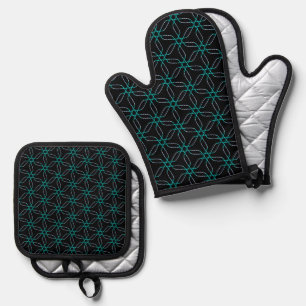 Symmetrie in Bewegung Ofenhandschuh & Topflappen-Set