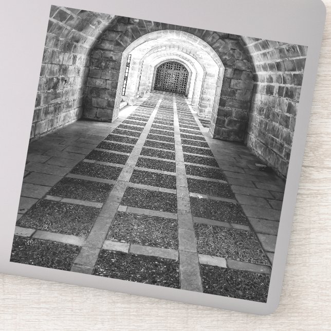 Symmetrie in Schwarz/Weiß Aufkleber (Detail)