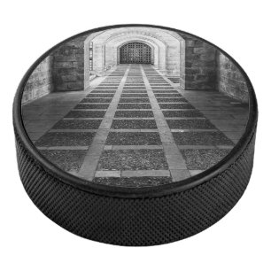 Symmetrie in Schwarz/Weiß Eishockey Puck