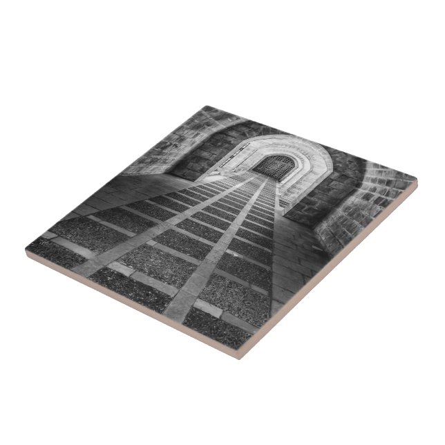 Symmetrie in Schwarz/Weiß Fliese (Seite)