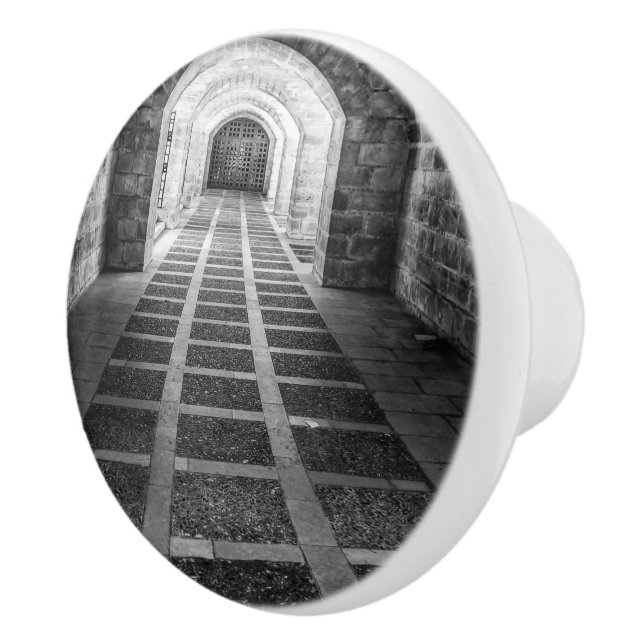 Symmetrie in Schwarz/Weiß Keramikknauf (Rechts)