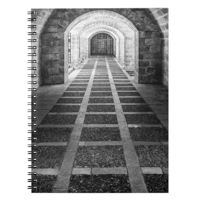 Symmetrie in Schwarz/Weiß Notizblock (Vorderseite)