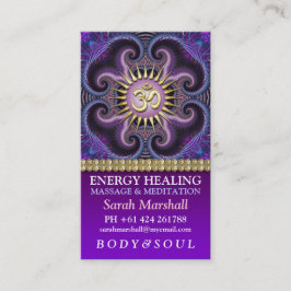 Symmetrie OM Yoga Meditation Business Card Visitenkarte