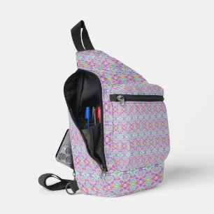 Symmetrische Balloons und Lächeln Crossbody Bag