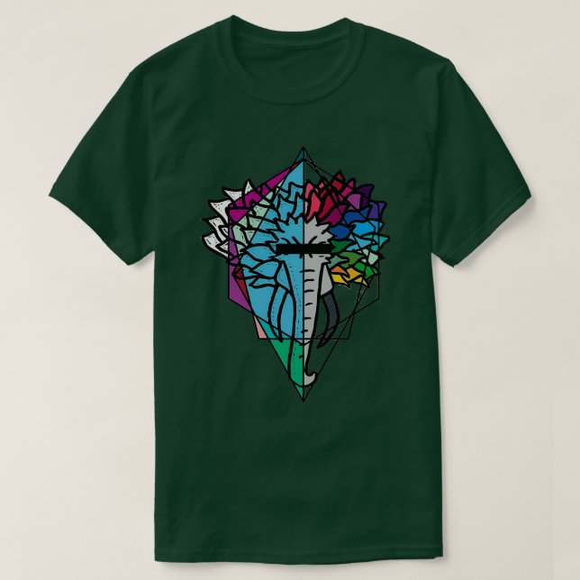 Symmetrische Elefant T-Shirt (Design vorne)