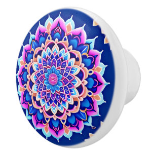 Symmetrische Mandala Knobs & Puls Keramikknauf