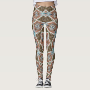 Symmetrische Schuppen: kreisförmiges Gewebemuster. Leggings