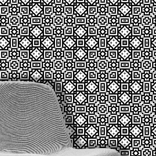 Symmetrische schwarz-weiße geometrische Motive Tapete (Von Creator hochgeladen)