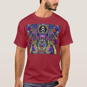 Symmetrischer abstrakter T - Shirt