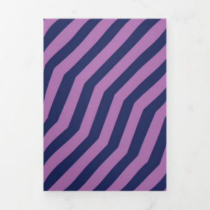 Symmetrischer diagonaler Streifen Hintergrund 11 Dreifach Gefaltete Urlaubskarte
