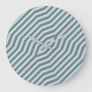 Symmetrischer Hintergrund mit diagonalen Streifen Große Wanduhr