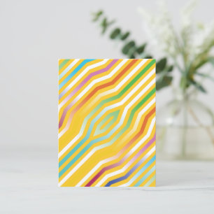 Symmetrischer Hintergrund mit diagonalen Streifen Postkarte