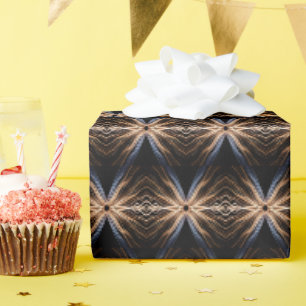 Symmetrischer Lichtausbruch auf Schwarz Geschenkpapier