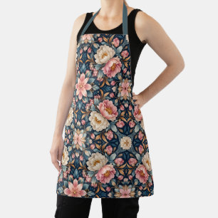 Symmetrischer moderner floraler Kaleidoskop Schürze