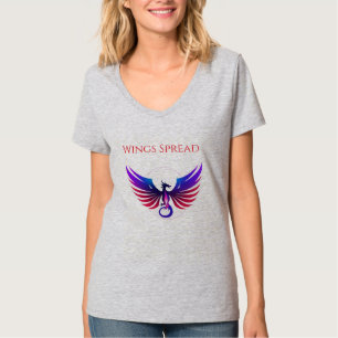 Symmetrisches Drachen-Logo mit Farbverlauf T-Shirt
