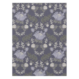 Symmetrisches dunkelviolettes Blumenmuster Tischdecke