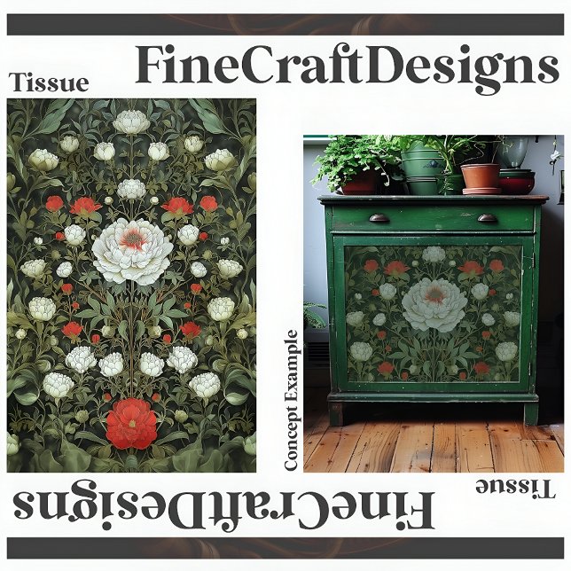 Symmetrisches elegantes Dekoupage 157 Seidenpapier (Von Creator hochgeladen)