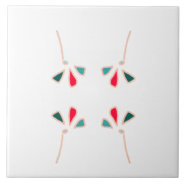 Symmetrisches forales Design Fliese