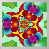 Symmetrisches Kaleidoskop-Fraktal-Mandala in leben