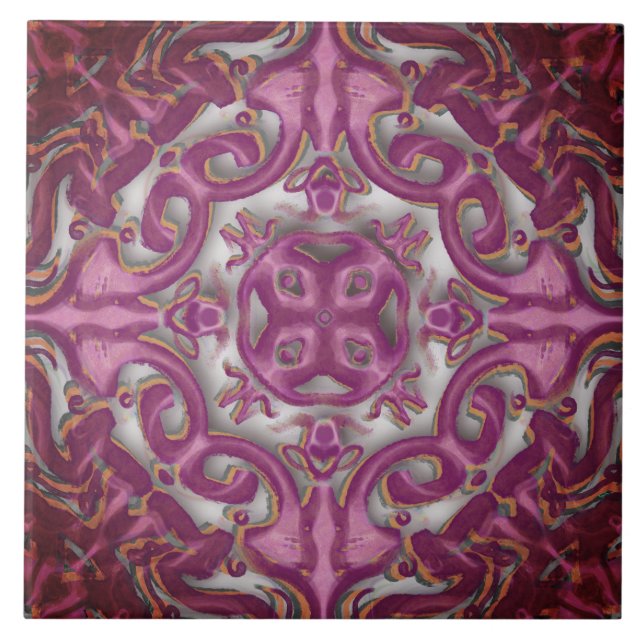 Symmetrisches Muster (azulejos like) Fliese (Vorderseite)