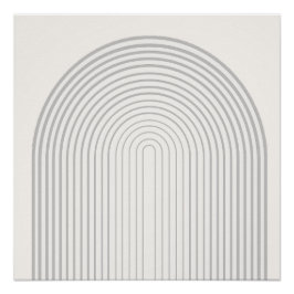 Symmetrisches Regenbogen Form Beige Weiße Kunst Poster