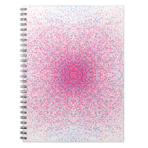 Symmetrisches rosa und blaues feinkörniges Mandala
