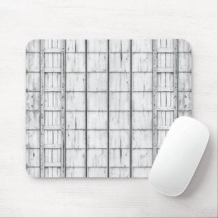 Symmetrisches, weißes Holzmuster Mousepad
